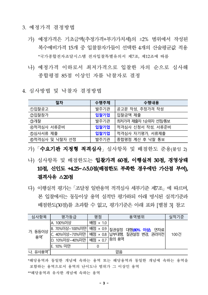 IP담보대출 관련업무 대행 특허법인 선정 입찰실시 (정정공고) - 낙찰 잘되는 전기넷